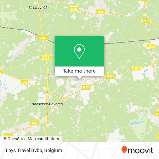 Leys Travel Bvba map