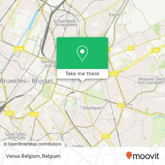 Venus Belgium map