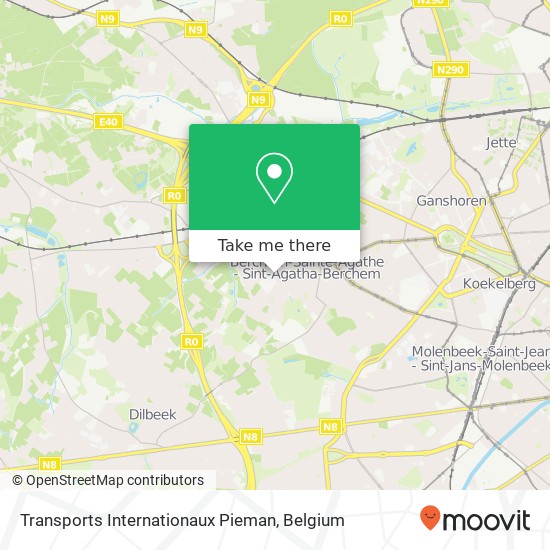 Transports Internationaux Pieman map