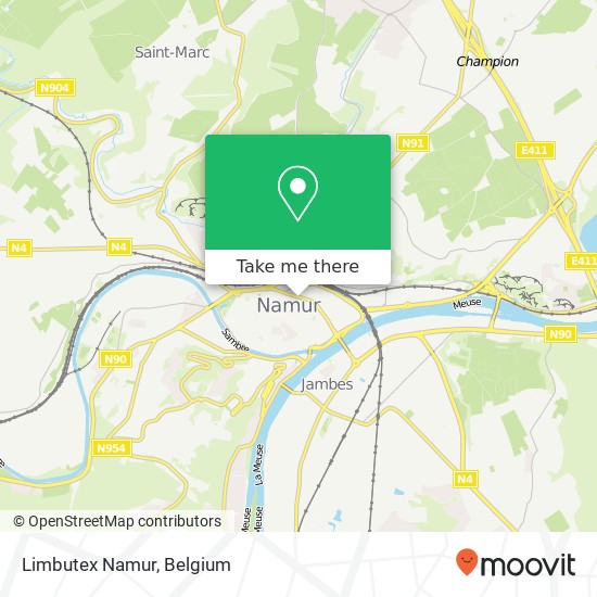 Limbutex Namur map