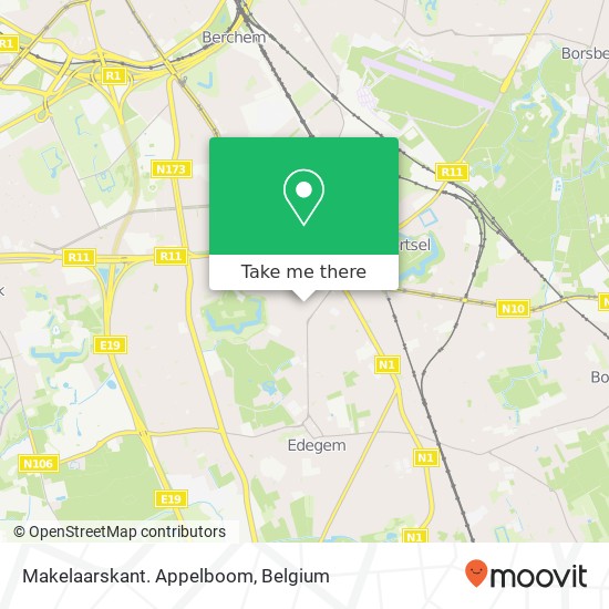 Makelaarskant. Appelboom map