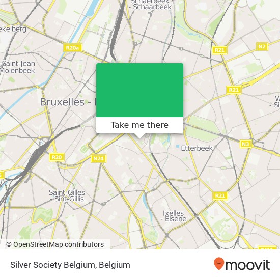 Silver Society Belgium map