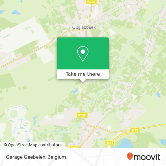 Garage Geebelen map