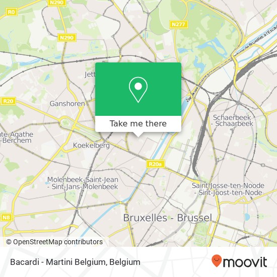 Bacardi - Martini Belgium map