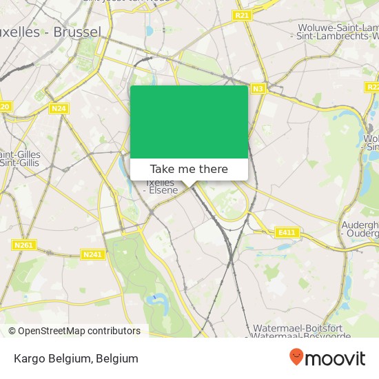 Kargo Belgium map