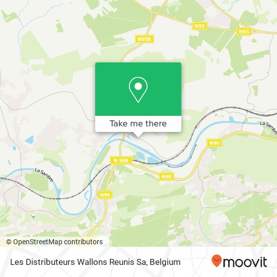 Les Distributeurs Wallons Reunis Sa map