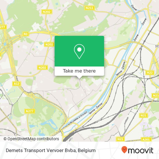 Demets Transport Vervoer Bvba map