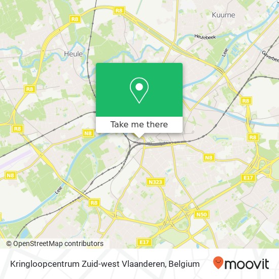 Kringloopcentrum Zuid-west Vlaanderen map