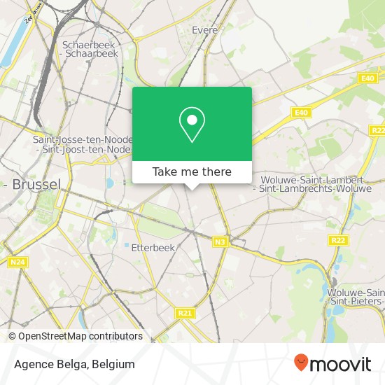 Agence Belga map