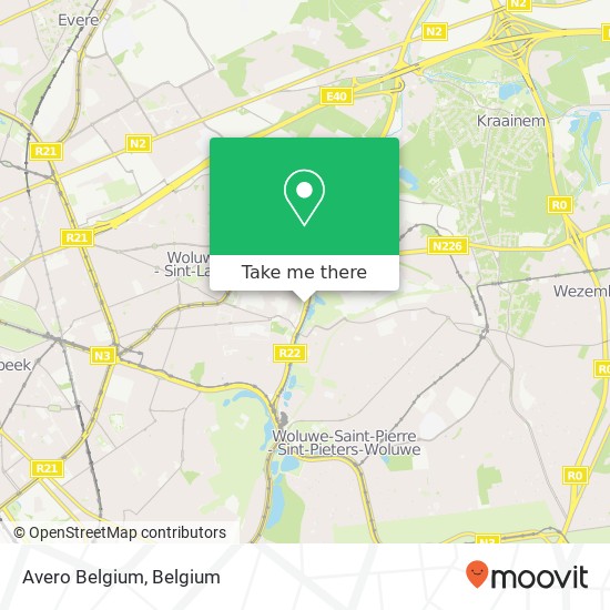 Avero Belgium map