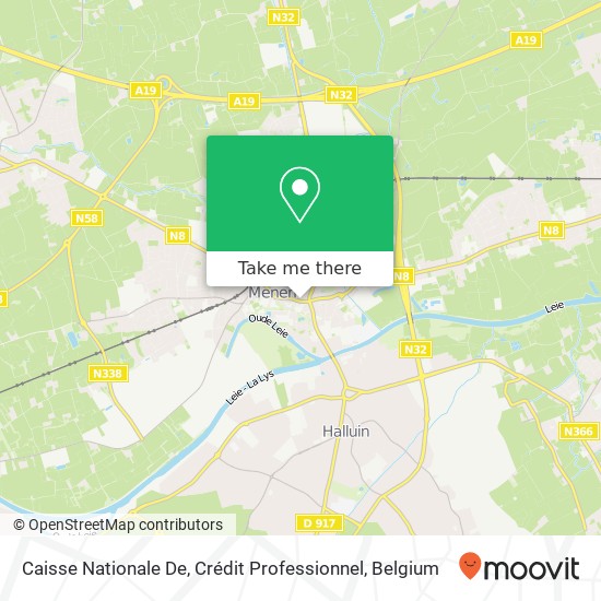 Caisse Nationale De, Crédit Professionnel map