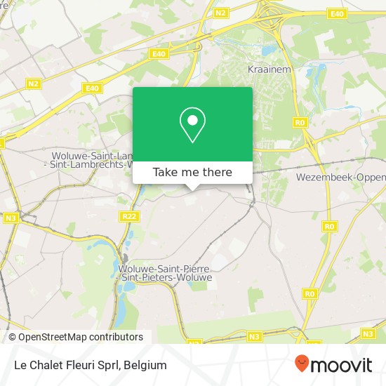 Le Chalet Fleuri Sprl map