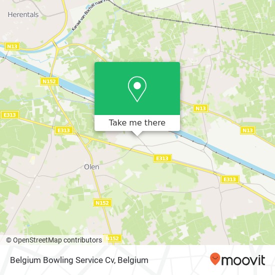 Belgium Bowling Service Cv map