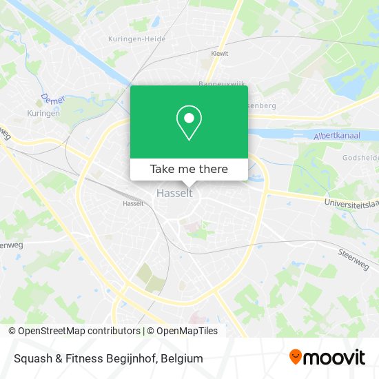 Squash & Fitness Begijnhof map