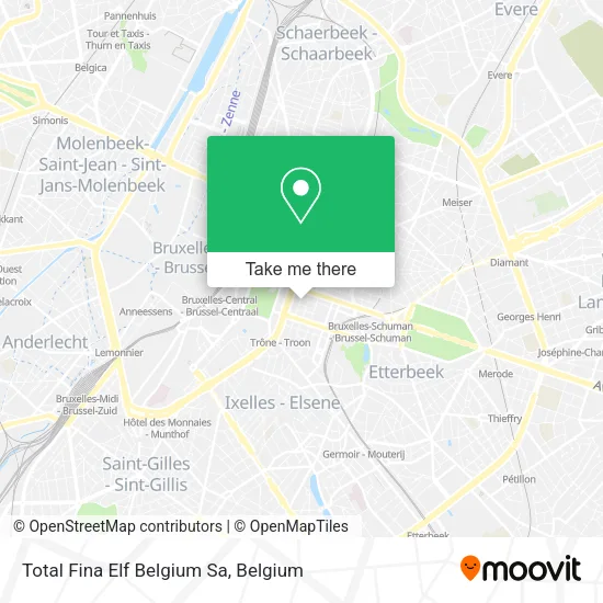 Total Fina Elf Belgium Sa map
