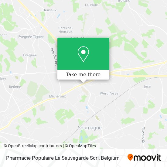 Pharmacie Populaire La Sauvegarde Scrl map