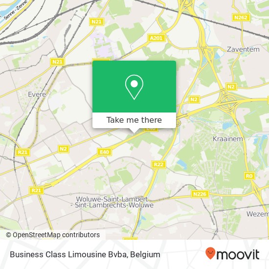 Business Class Limousine Bvba map