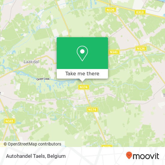 Autohandel Taels map