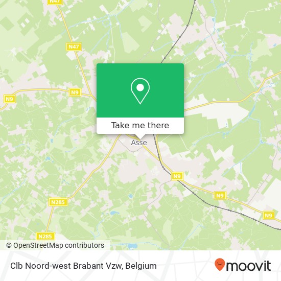 Clb Noord-west Brabant Vzw map