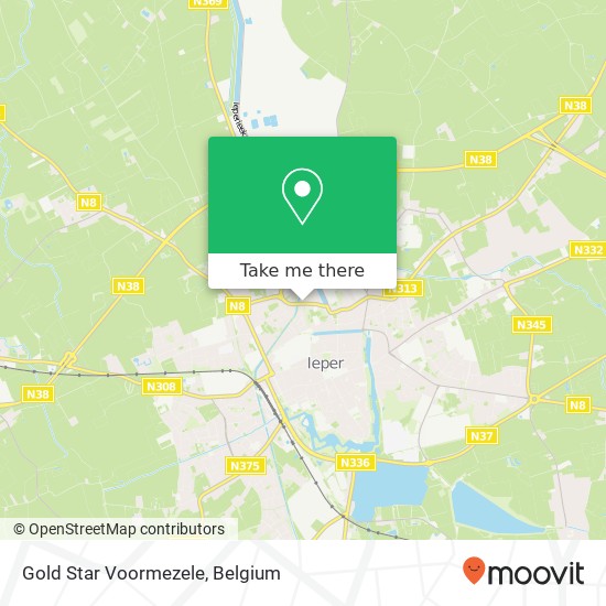 Gold Star Voormezele map