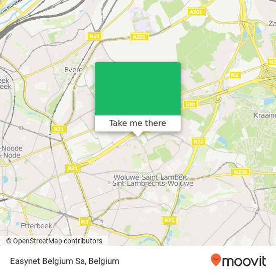 Easynet Belgium Sa map