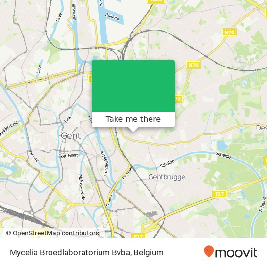 Mycelia Broedlaboratorium Bvba map