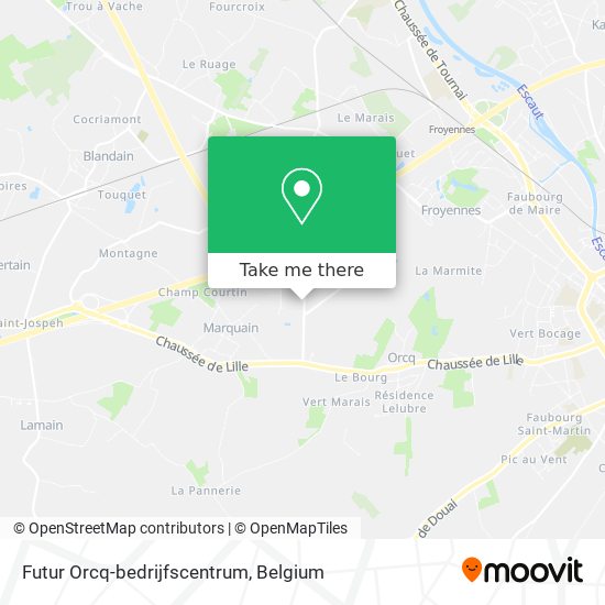 Futur Orcq-bedrijfscentrum map