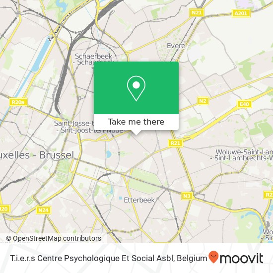 T.i.e.r.s Centre Psychologique Et Social Asbl map