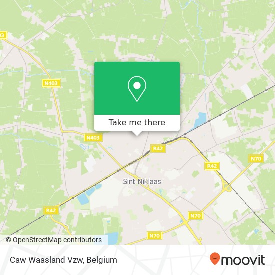 Caw Waasland Vzw map