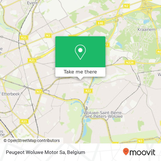 Peugeot Woluwe Motor Sa map