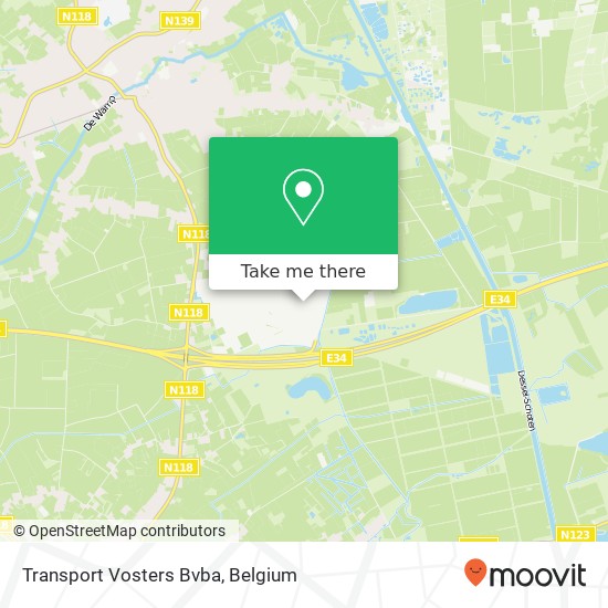 Transport Vosters Bvba map