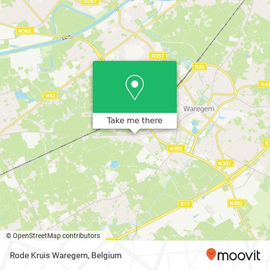 Rode Kruis Waregem map