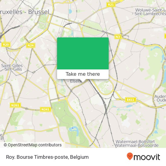 Roy. Bourse Timbres-poste map