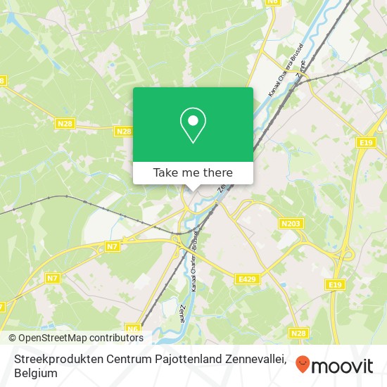 Streekprodukten Centrum Pajottenland Zennevallei map