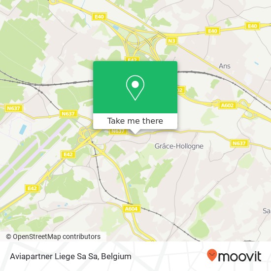 Aviapartner Liege Sa Sa map