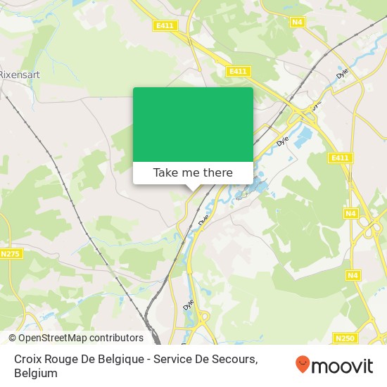 Croix Rouge De Belgique - Service De Secours map