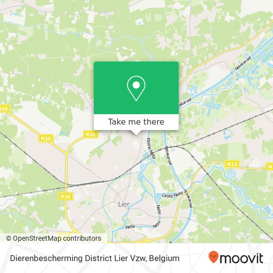 Dierenbescherming District Lier Vzw map