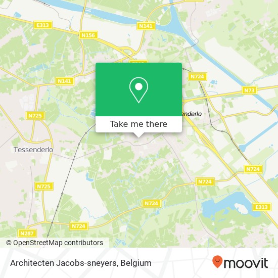 Architecten Jacobs-sneyers map