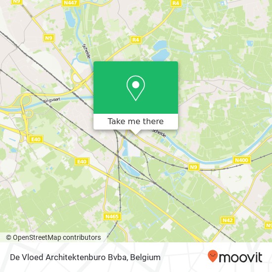 De Vloed Architektenburo Bvba map