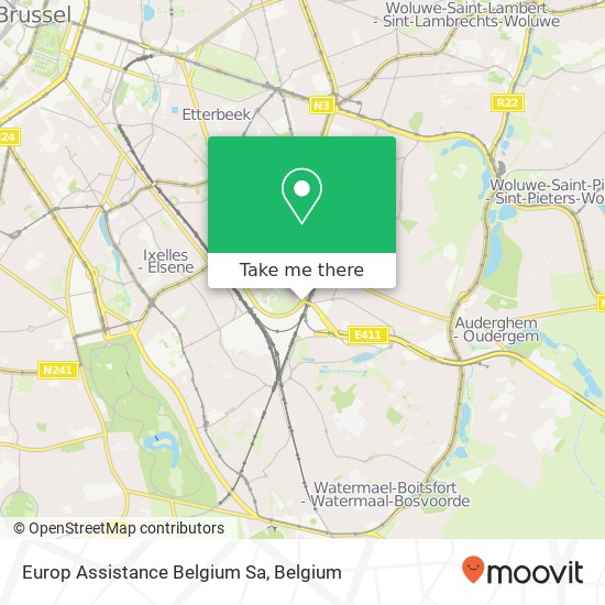 Europ Assistance Belgium Sa map