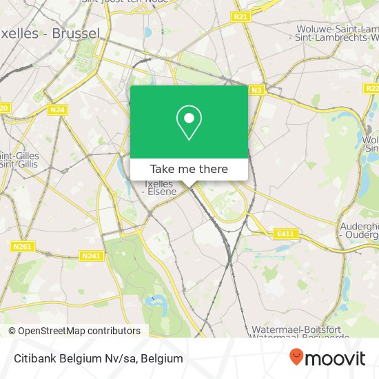 Citibank Belgium Nv/sa map