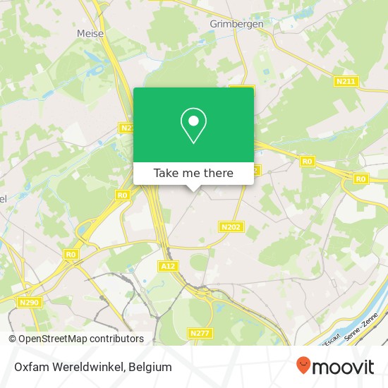 Oxfam Wereldwinkel map