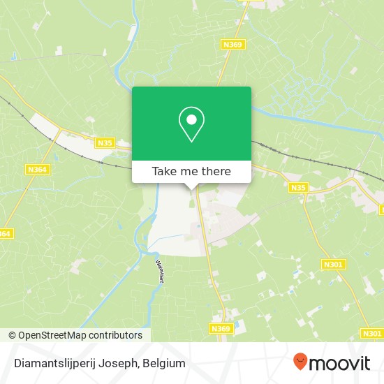 Diamantslijperij Joseph map