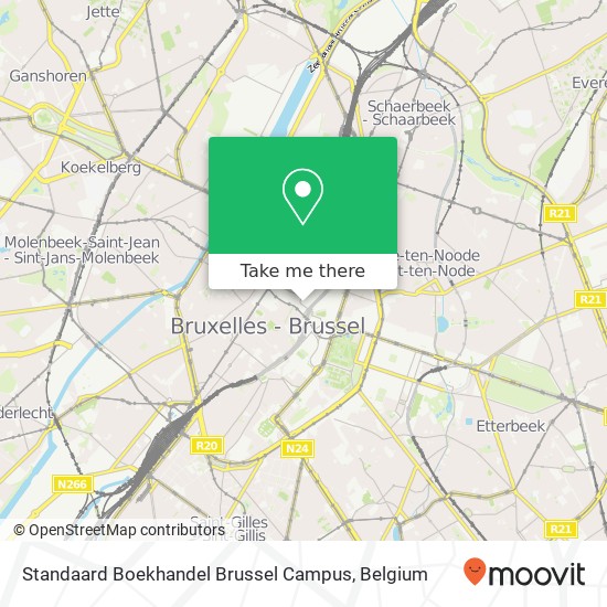 Standaard Boekhandel Brussel Campus plan