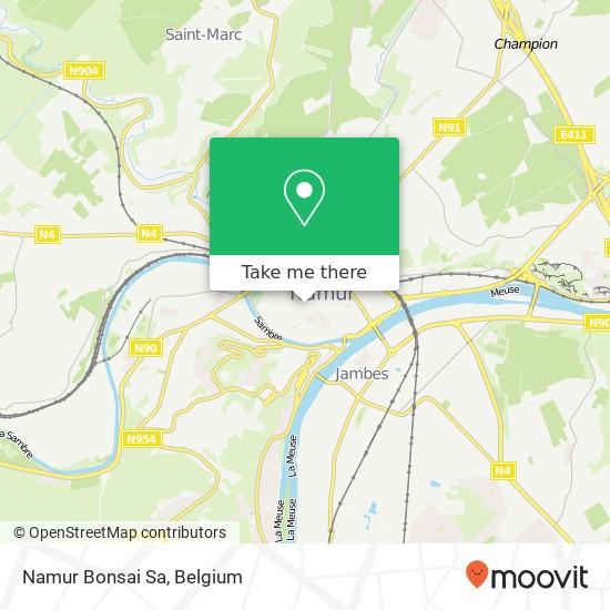 Namur Bonsai Sa map