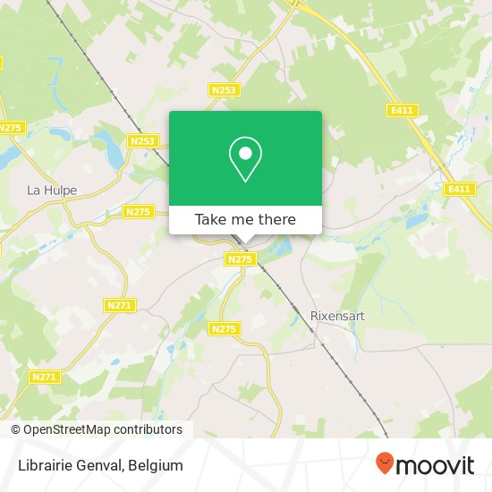 Librairie Genval map