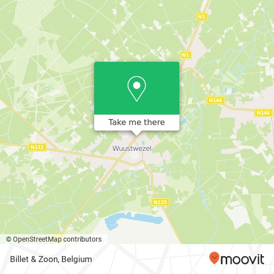 Billet & Zoon map