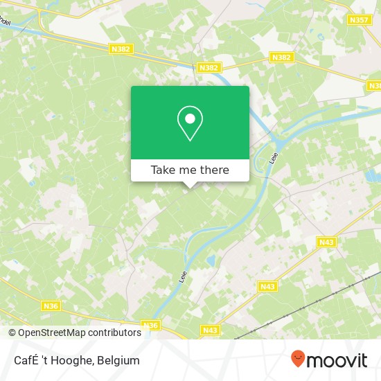 CafÉ 't Hooghe map