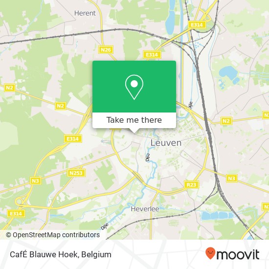 CafÉ Blauwe Hoek map