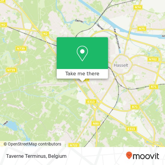 Taverne Terminus map